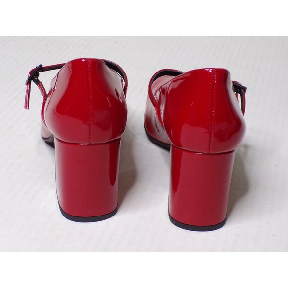 🆕PAUL GREEN Zoe Mary Jane Square Toe Pump Shoes 8 Red Patent - Picture 11 of 16